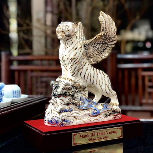 bạch hổ thiên vương vẽ vàng