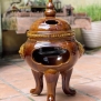 Lư hoá vàng sứ chịu nhiệt nắp hồ lô (Men sứ Nâu) 02 Lư hoá vàng sứ chịu nhiệt nắp hồ lô (Men sứ Nâu) 01