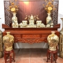 Bồ đồ thờ đắp nổi men sứ Trắng Tràm cho ban thờ 2m17 - ban thờ tổ