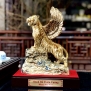 Tượng sứ phong thủy Mãnh Hổ Thiên Vương - Hoàng Hổ vẽ vàng có cánh